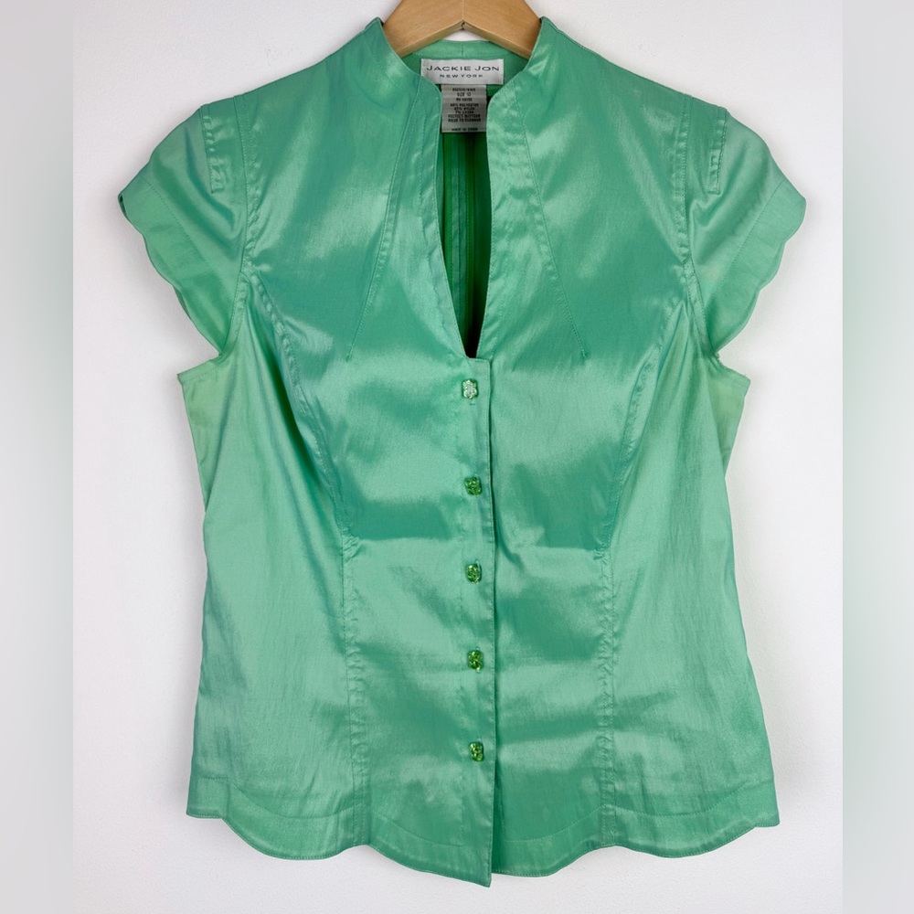 Jackie Jon Vintage Y2K Green Blouse